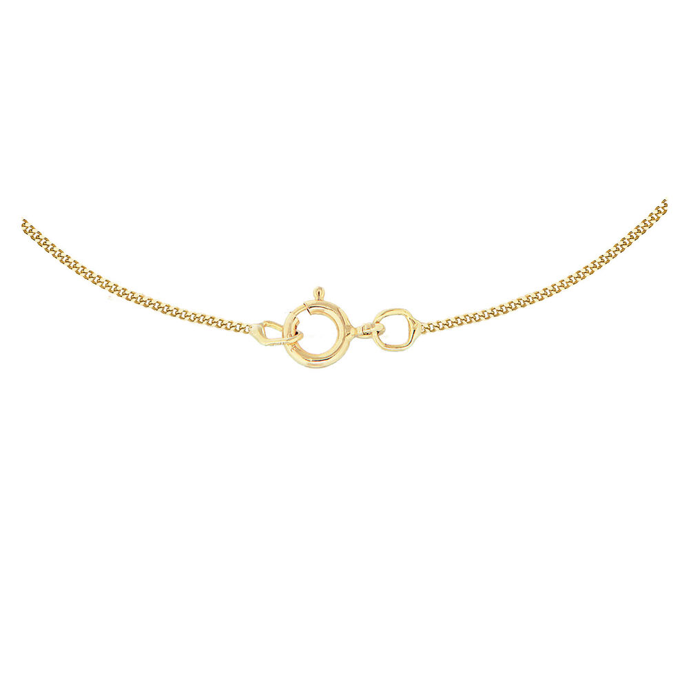 9ct Yellow Gold Plain Initial R Pendant With 16-18' Chain (Chain Included) image number 2