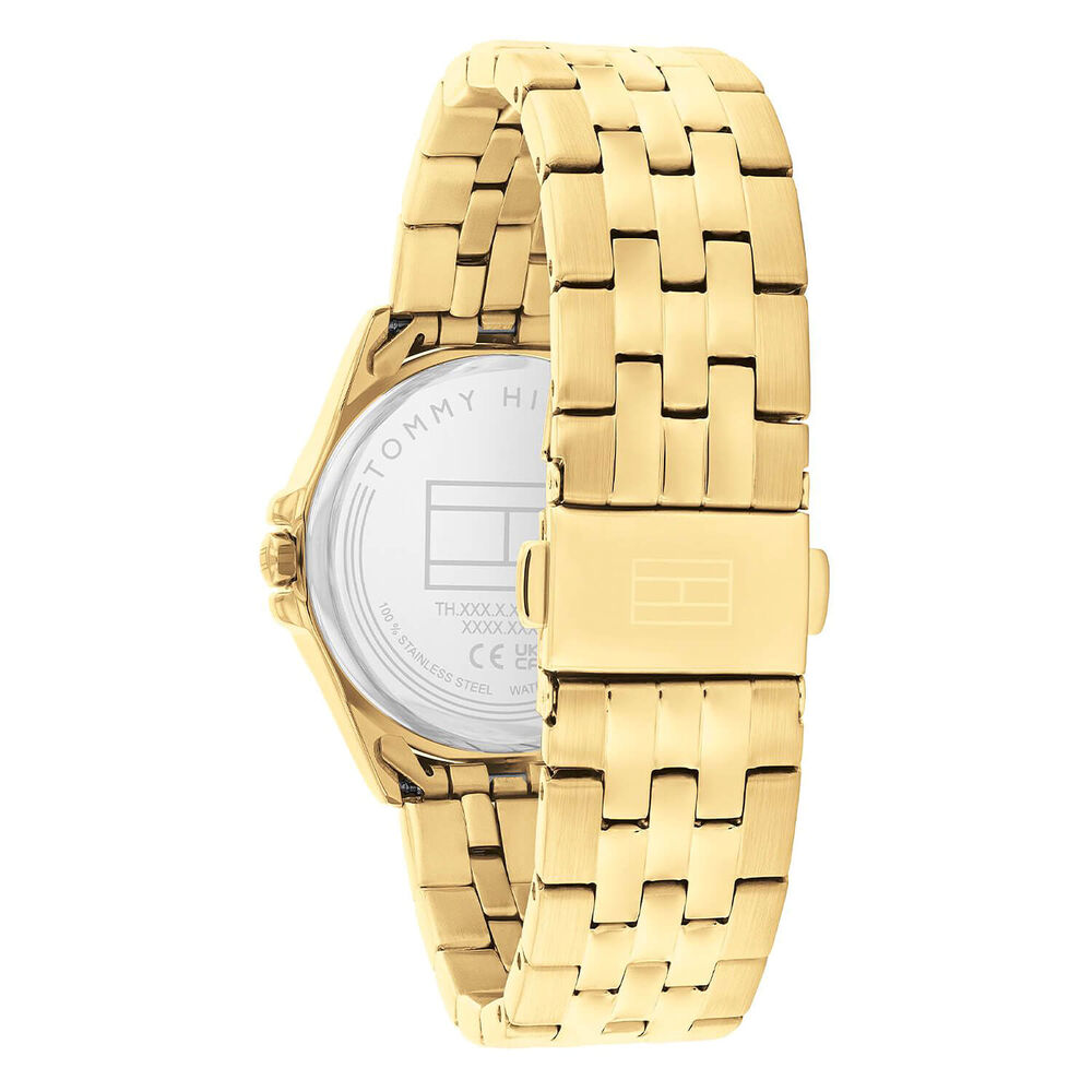 Tommy Hilfiger 30mm Green Dial Gold-Plated Steel Bracelet Watch image number 2