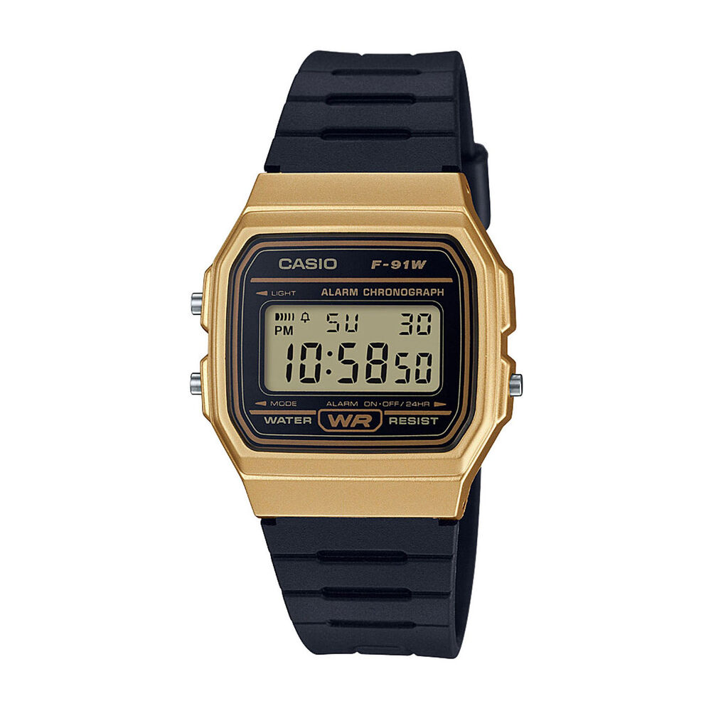 Casio Classic Alarm Chronograph Gold Plated Case Watch image number 0