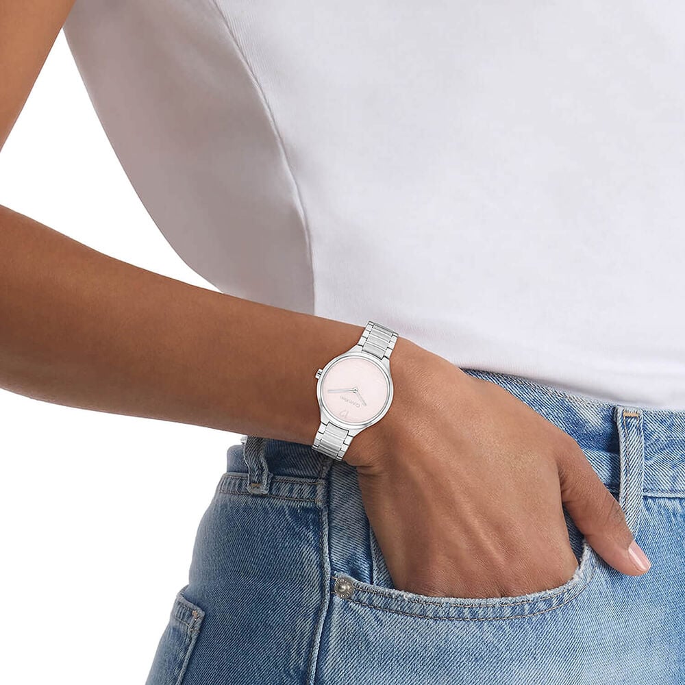 Calvin Klein Delight 38mm Pink Dial Stainless Steel Bracelet Watch image number 3