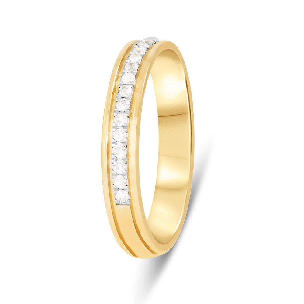 9ct Yellow Gold 0.33ct Diamond Wedding Ring image number 3