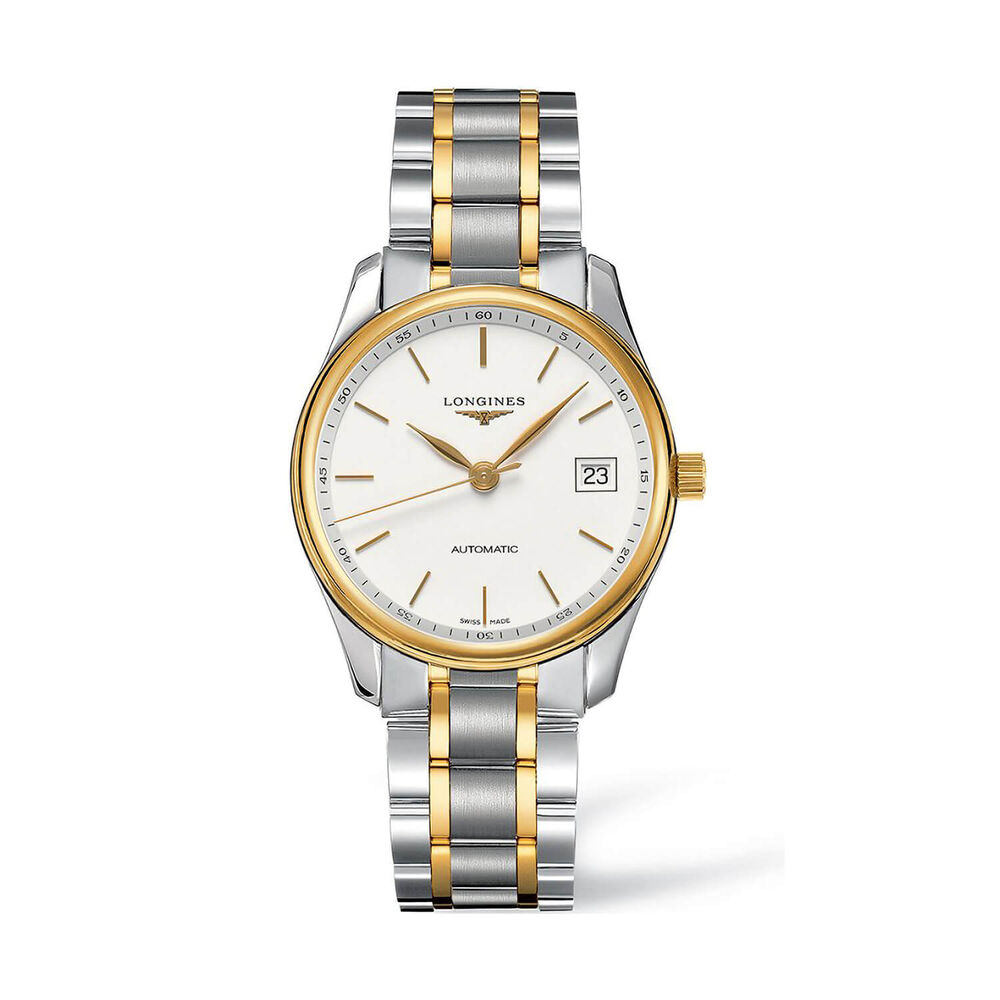 Pre-Owned Longines Master Collection 36mm White Dial 18ct Gold Plated Bracelet Watch