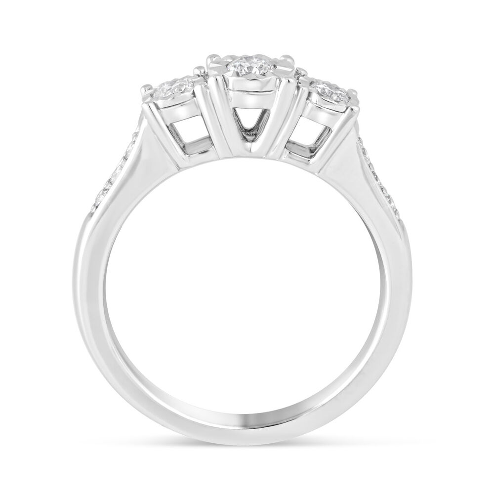 9ct White Gold Engagement Ring image number 2