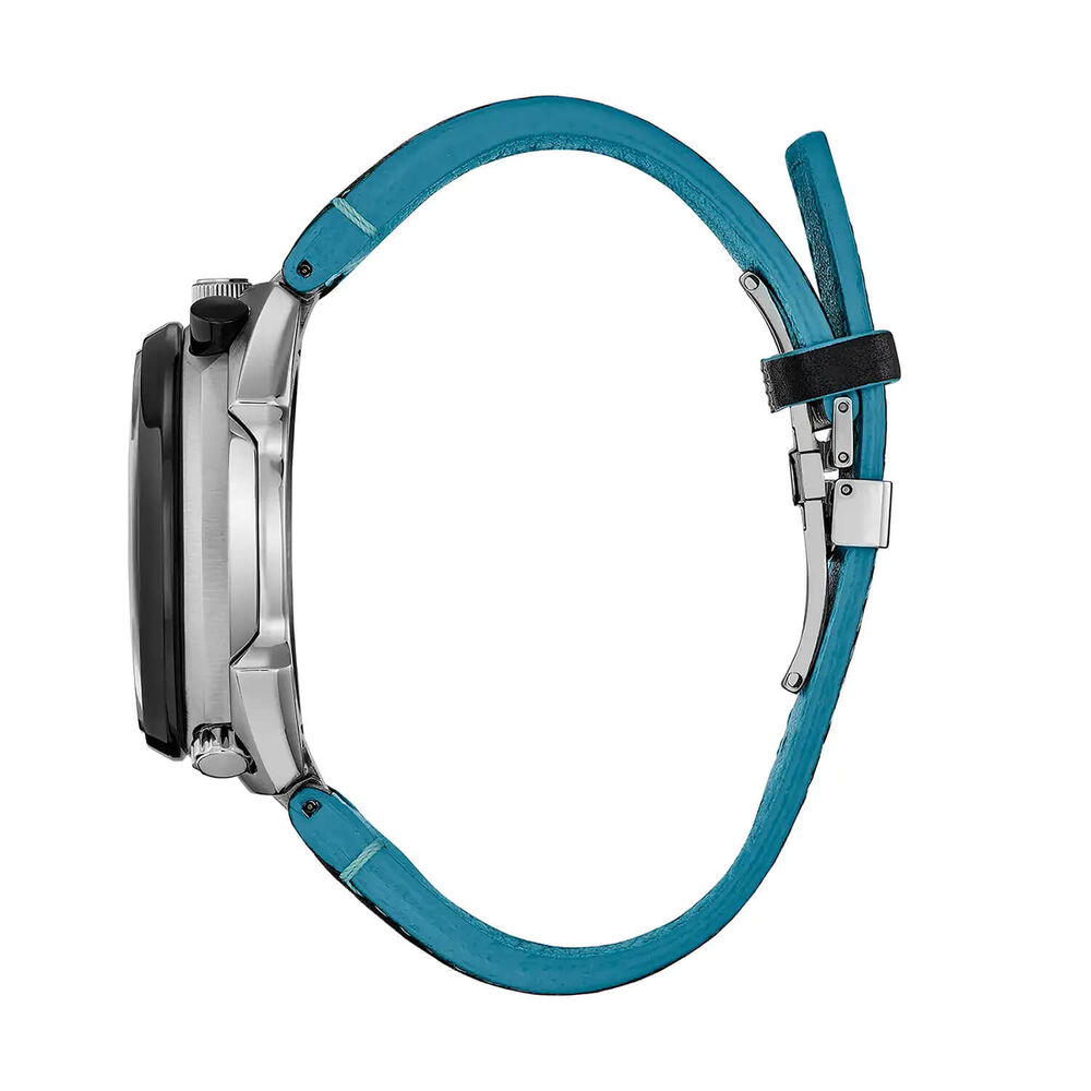 Citizen Promaster Bullhead Racing Chronograph 45mm Blue Dial Leather Strap Watch image number 1