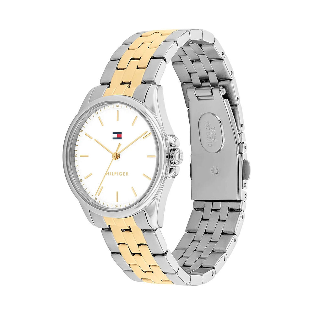 Tommy Hilfiger Jade 30mm Silver Dial Two Tone Bracelet Watch image number 1