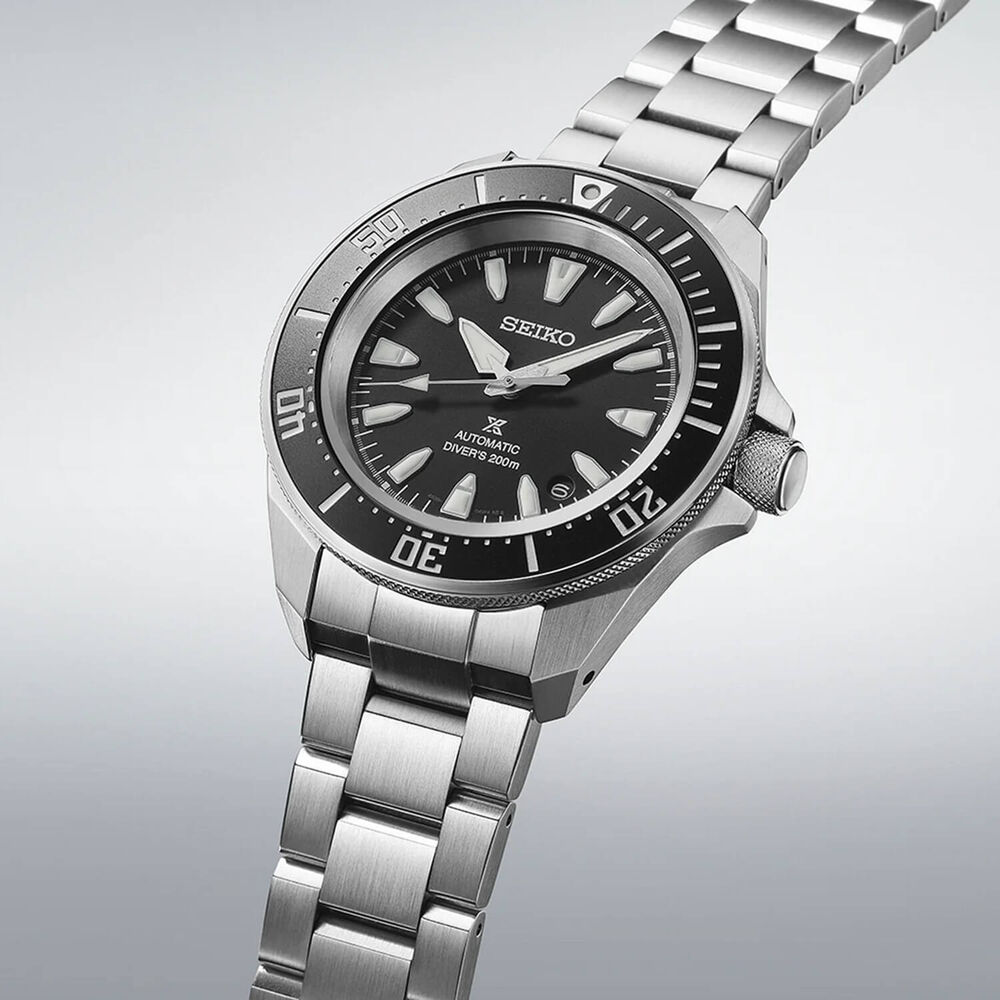 Seiko Prospex 4R 'Shog-urai' Diver 41.7mm Black Dial Stainless Steel Bracelet Watch image number 2
