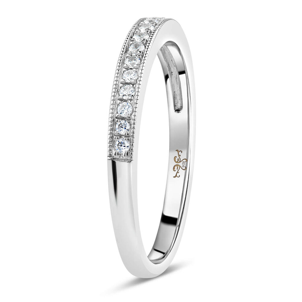 Kathy De Stafford 18ct White Gold 0.15 Carat Diamond Grain Setting Ring image number 3