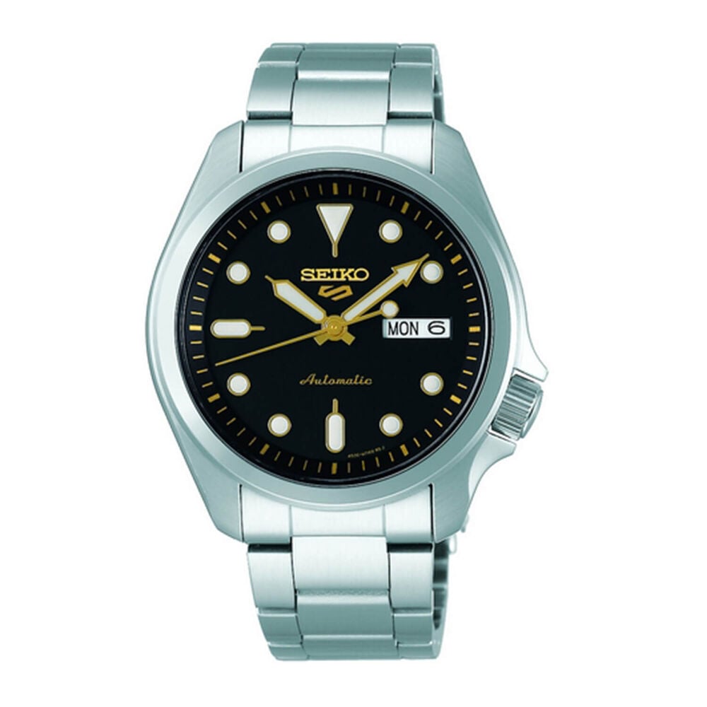 Seiko 5 Sports 40mm Black Dial Bracelet Watch image number 0