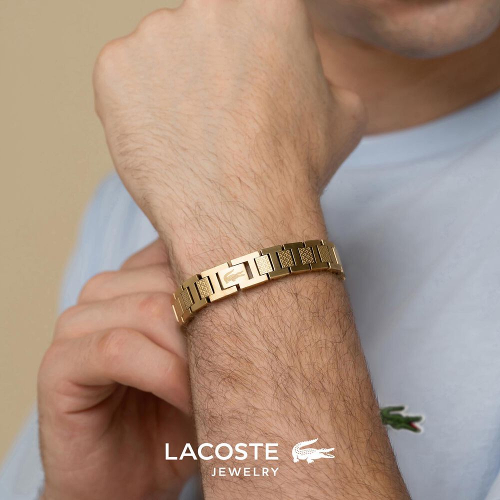 Lacoste Metropole Yellow Gold Plated Stainless Steel Bracelet
