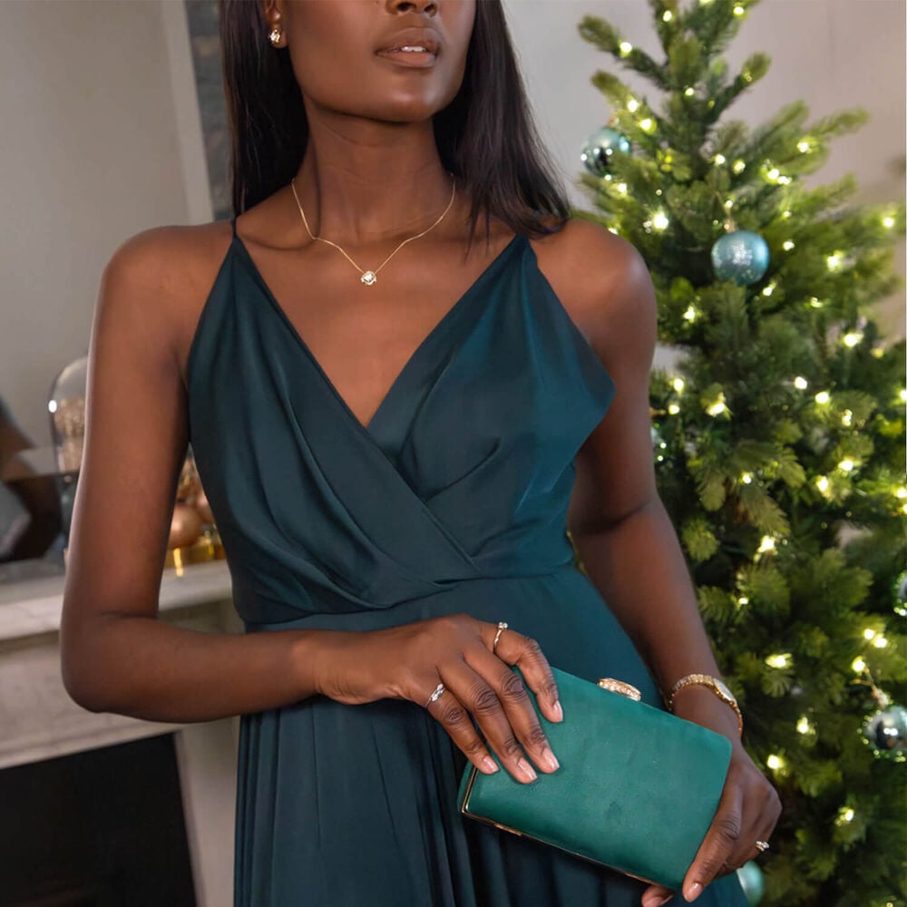 9ct Yellow Gold 1.00ct Lab Grown Entwined Love Knot Pendant image number 8