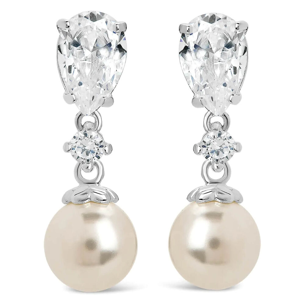 Sterling Silver and Pearl Earrings image number 0