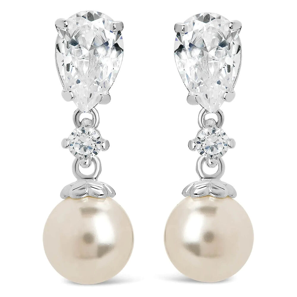 Sterling Silver and Pearl Earrings image number 0