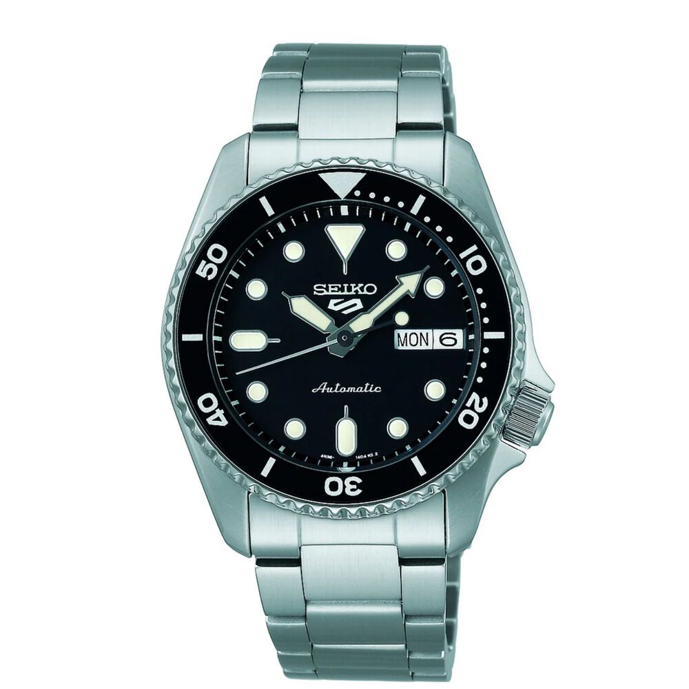 Seiko 5 Sports SKX “Midi” Black 38mm Black Dial Watch