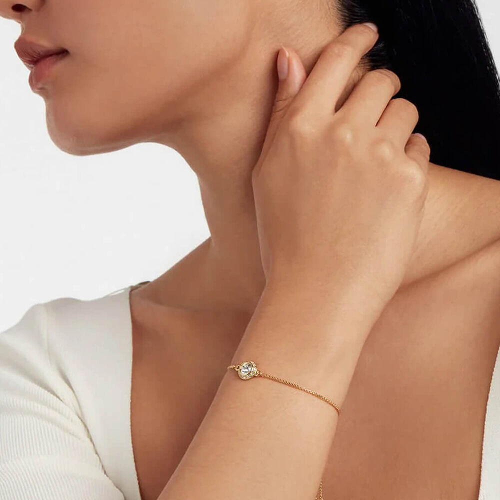 Ted Baker Soleta Yellow Gold Plated Solitaire Sparkle Crystal Bracelet image number 2