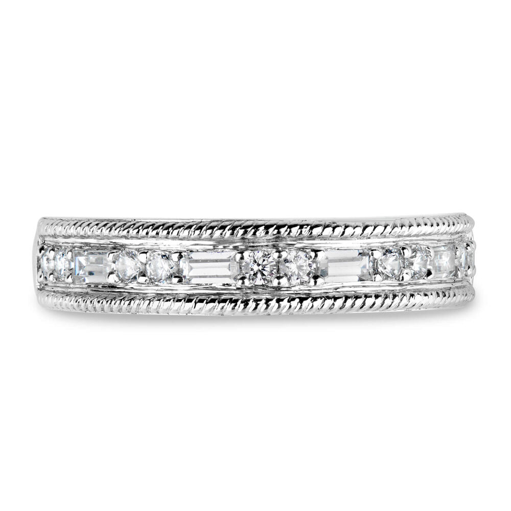 Kathy De Stafford's 18ct White Gold 0.24ct Diamond Round & Baguette Ring image number 1