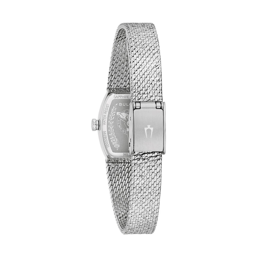 Bulova Goddess of Time 17mm Blue Sodalite Dial Steel Mesh Bracelet Watch image number 1