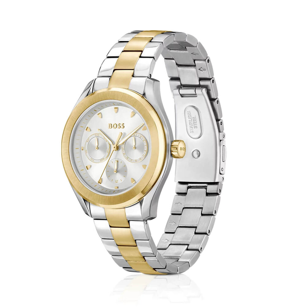 BOSS Lida 38mm Silver Dial Two Tone Steel Bracelet Watch image number 1