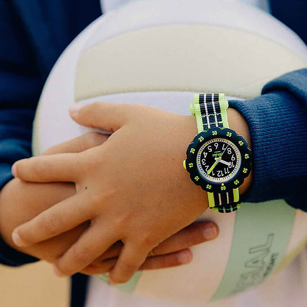 FLIK FLAK Loop In Neon 34.75mm Quartz Kids Watch image number 2
