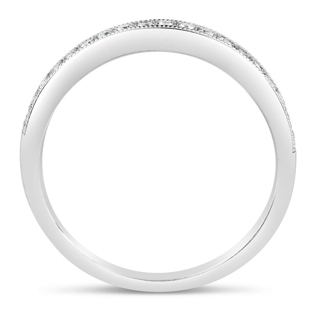 Kathy De Stafford 18ct White Gold 0.15 Carat Diamond Grain Setting Ring image number 2