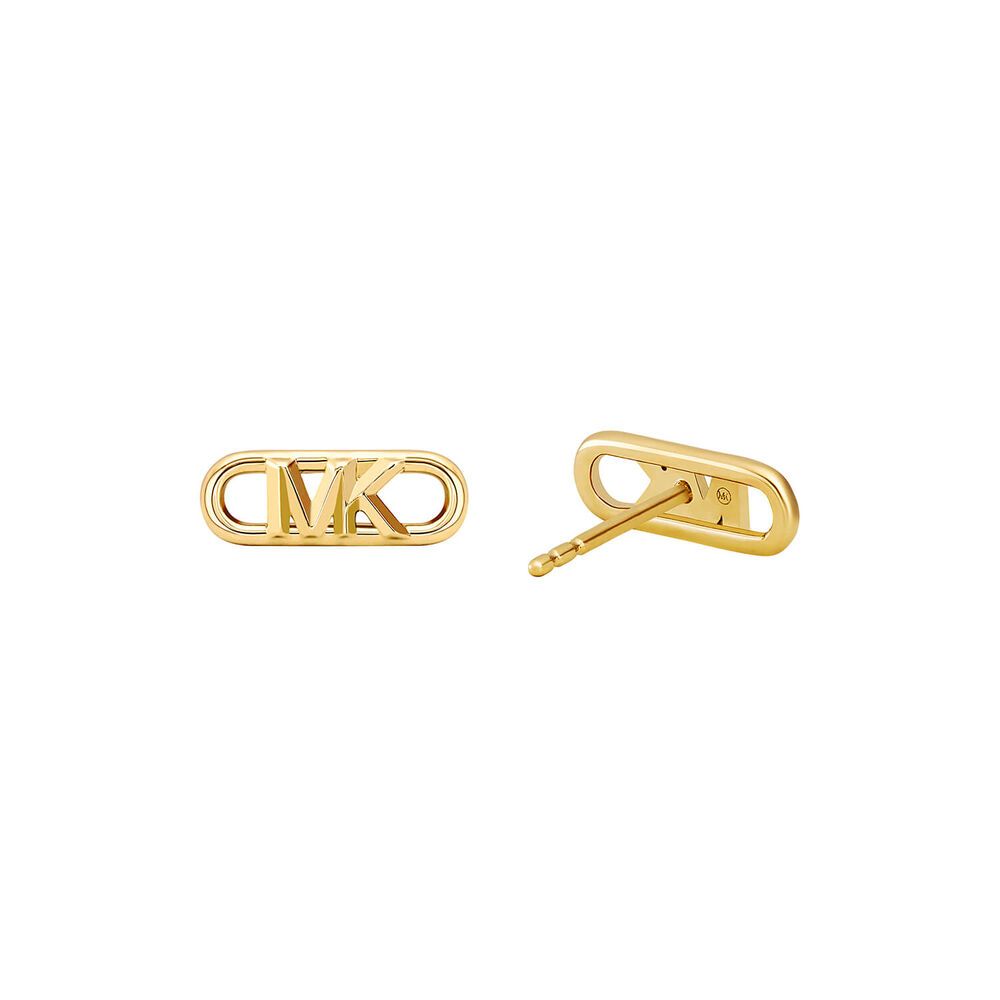 Michael Kors Statement Link Yellow Gold Plated Stud Earrings image number 1