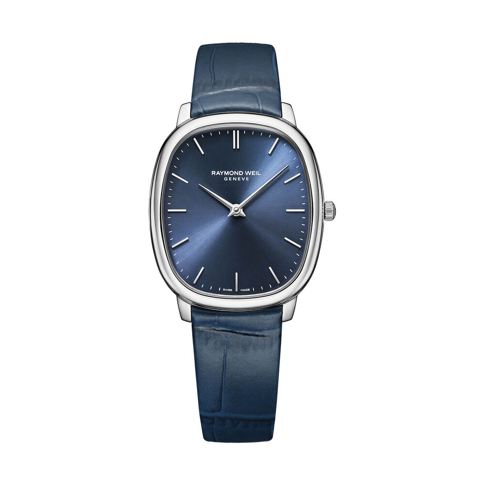 Raymond Weil Toccata Heritage 31x36mm Blue Dial Leather Strap Watch