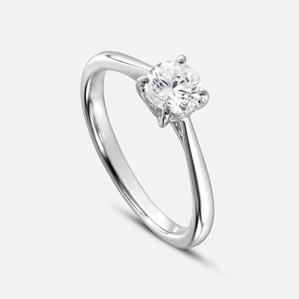 Prism 9ct White Gold 0.50ct Round Brilliant Diamond Solitaire Ring