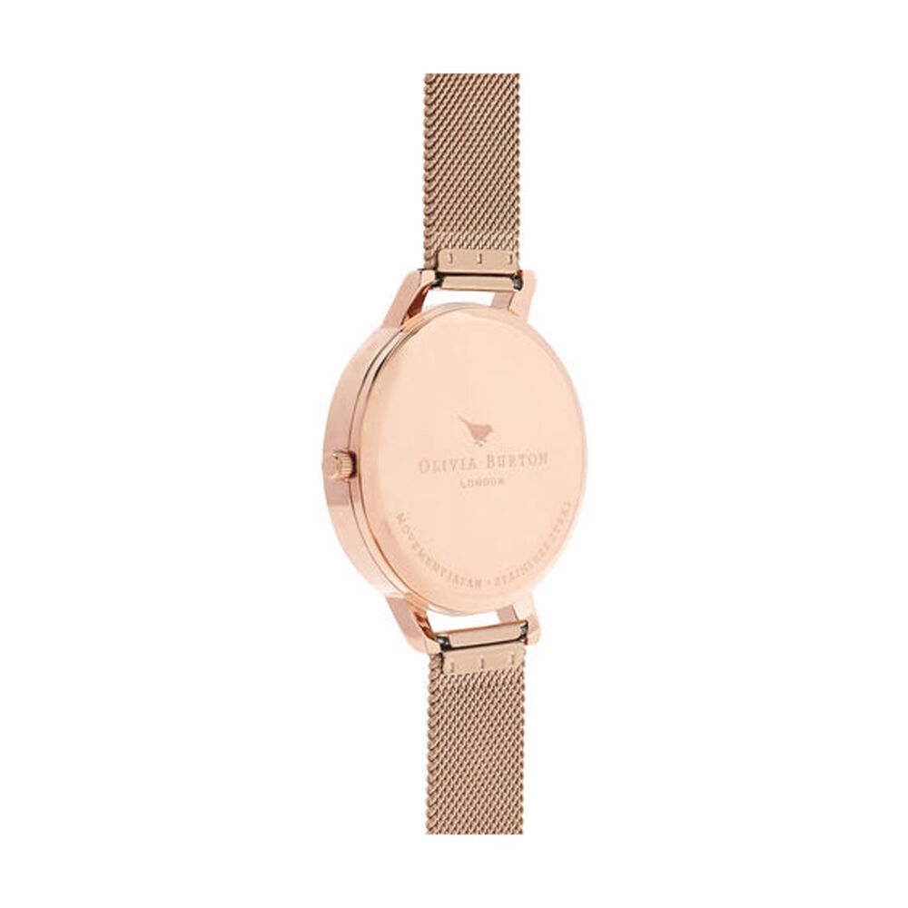 Olivia Burton Big Dial Rose Gold Mesh Ladies Watch image number 2
