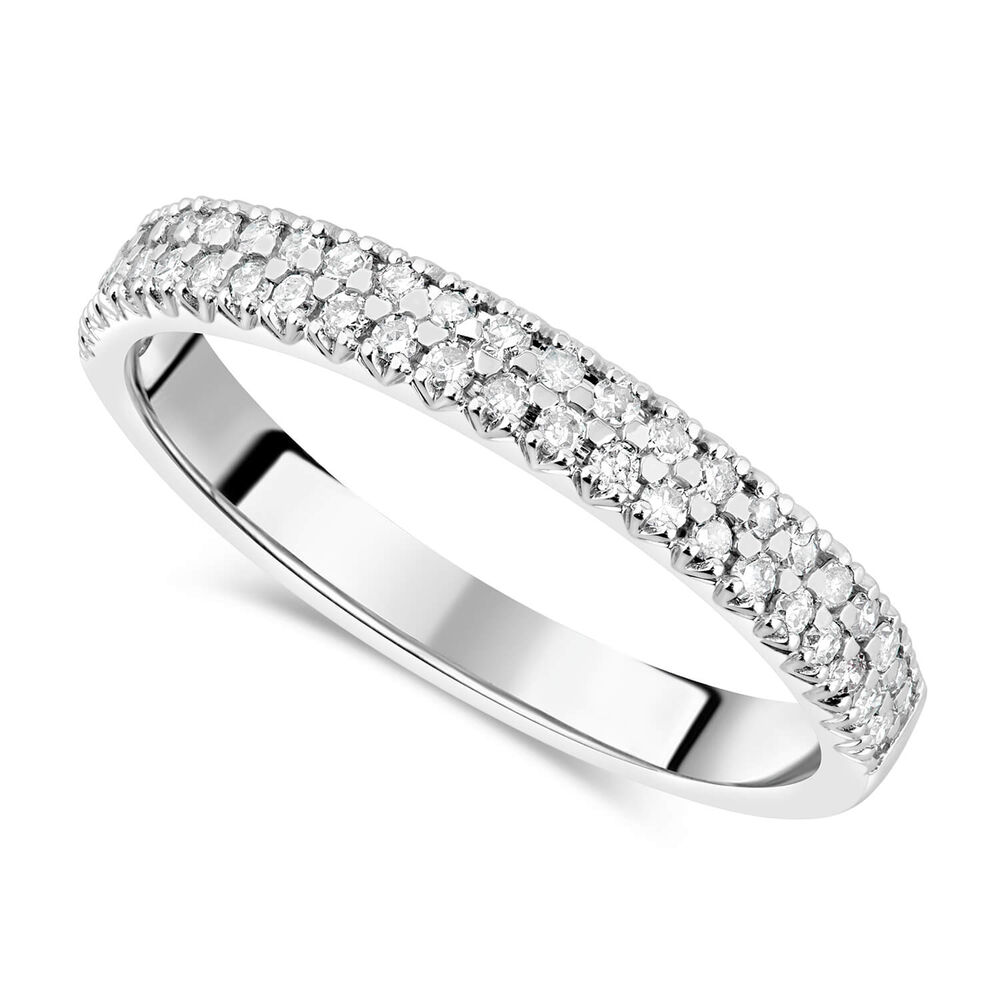9ct White Gold 0.25ct Ladies Diamond Eternity Ring image number 0