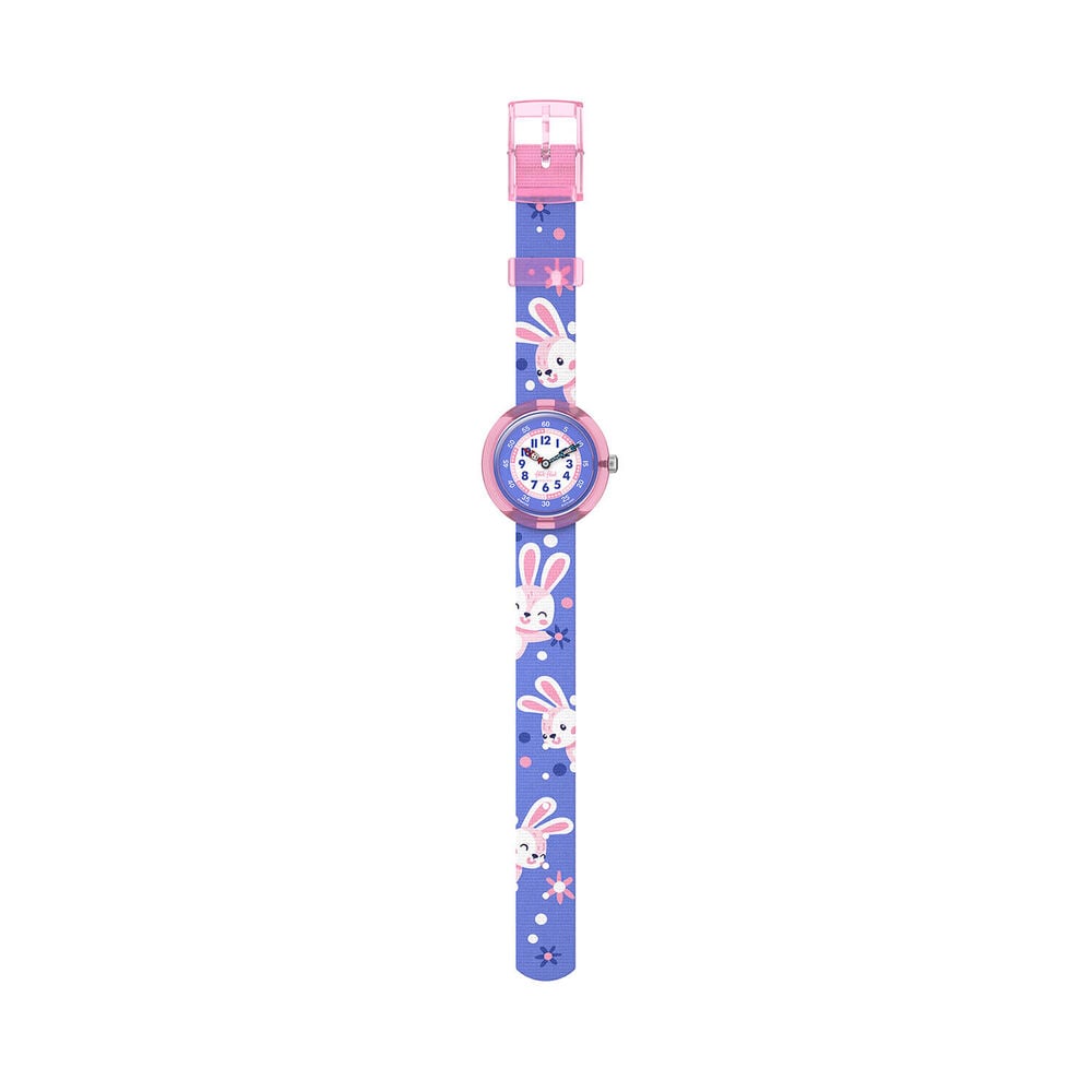 FLIK FLAK Peek-A-Bunny 31.85mm Purple Dial Quartz Kids Watch image number 1