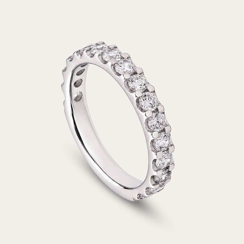 Platinum 1.00ct Diamond 3/4 Full Eternity Ring