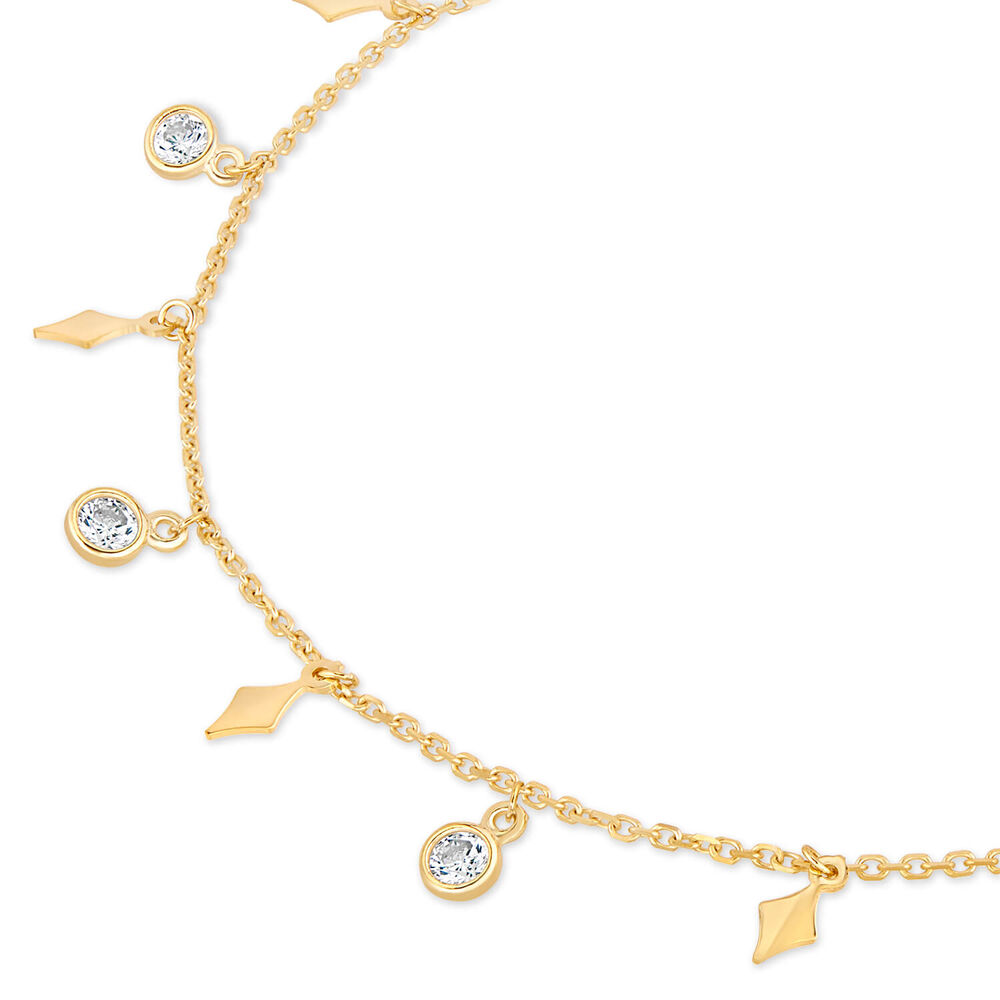 9ct Gold Aurora Borealis Droplet Ladies Bracelet