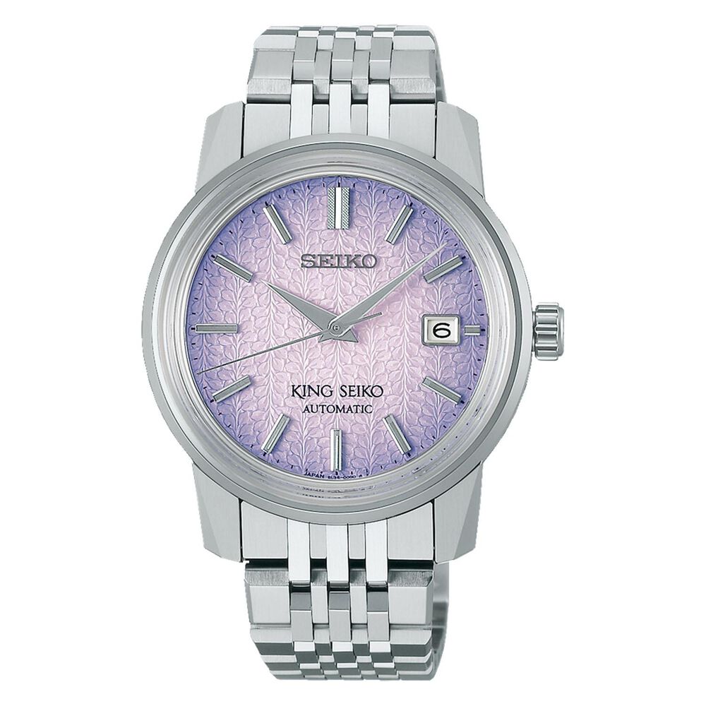 King Seiko KSK 6L ‘Tenjin-Fuji Violet’ 38.6mm Dial Stainless Steel Bracelet Watch image number 0