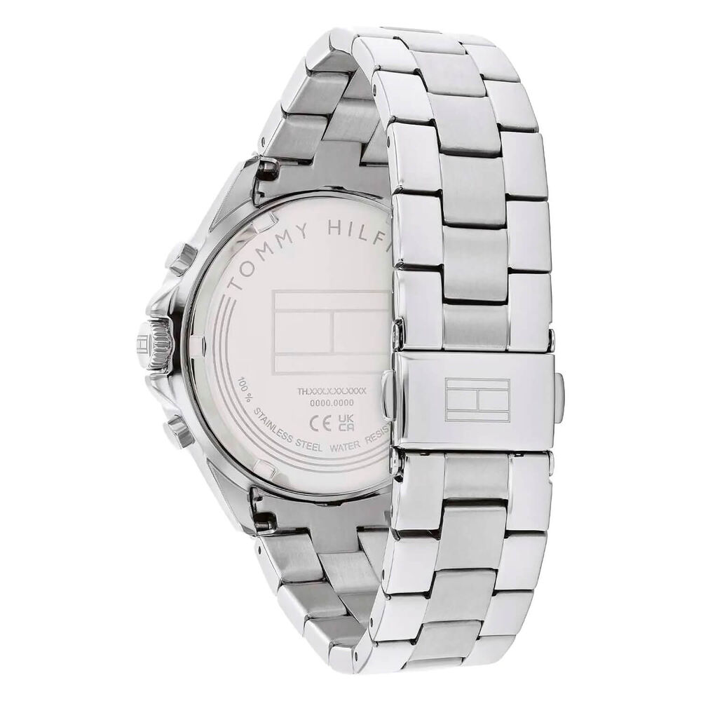 Tommy Hilfiger Chronograph 40mm Silver Dial White Bezel Steel Bracelet Watch image number 2