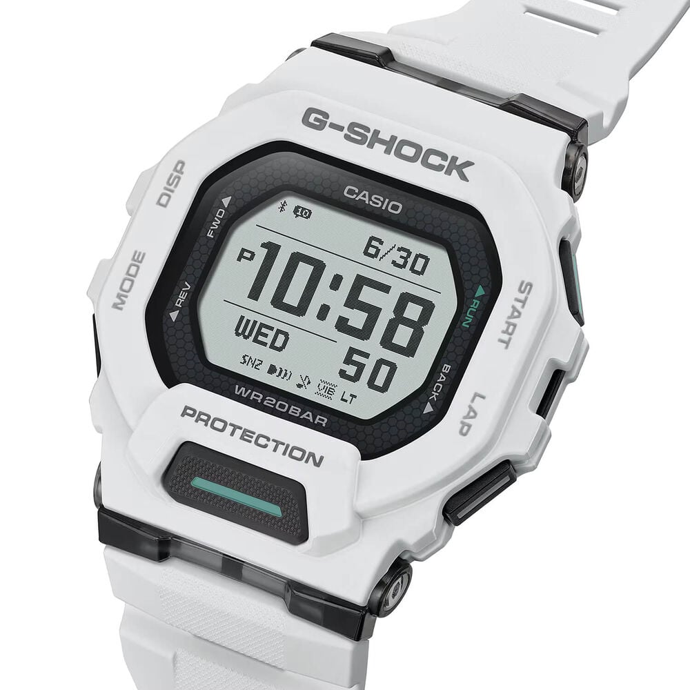 G-SHOCK G-SQUAD 48.4x45.9mm Digital Display White Resin Strap Watch