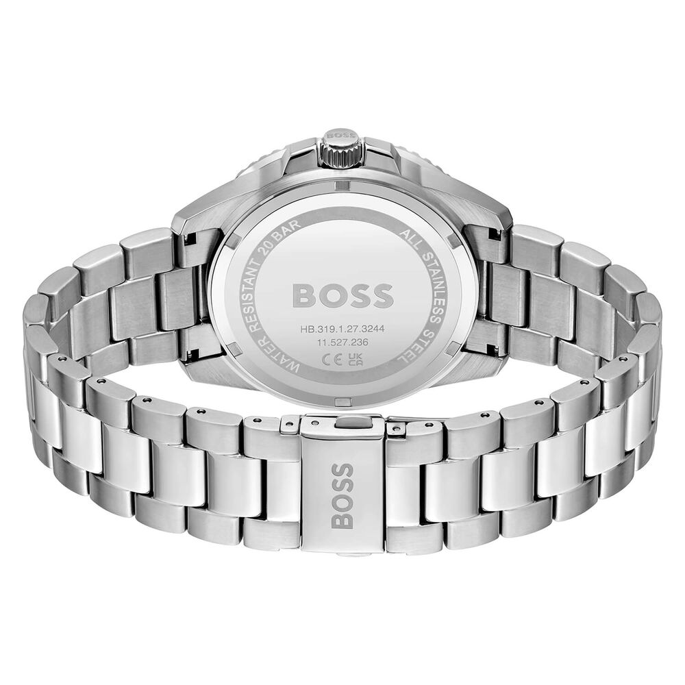 Hugo Boss Ace 43mm Quartz Blue Dial Steel Case Bracelet Watch image number 3