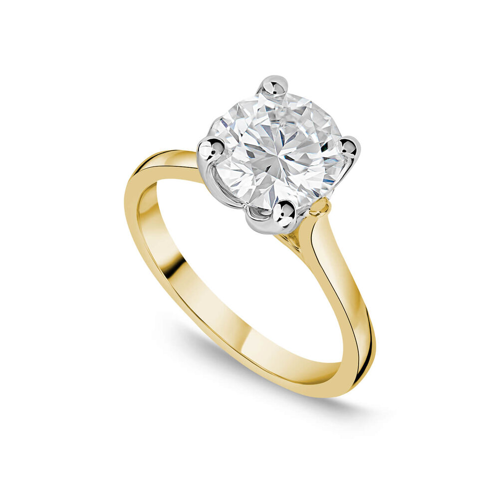 Born 18ct Yellow Gold 2.00ct Lab Grown Round Solitaire Diamond Ring image number 0