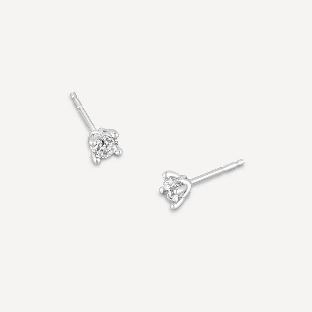 18ct White Gold 0.50ct Diamond Orchid Setting Earrings