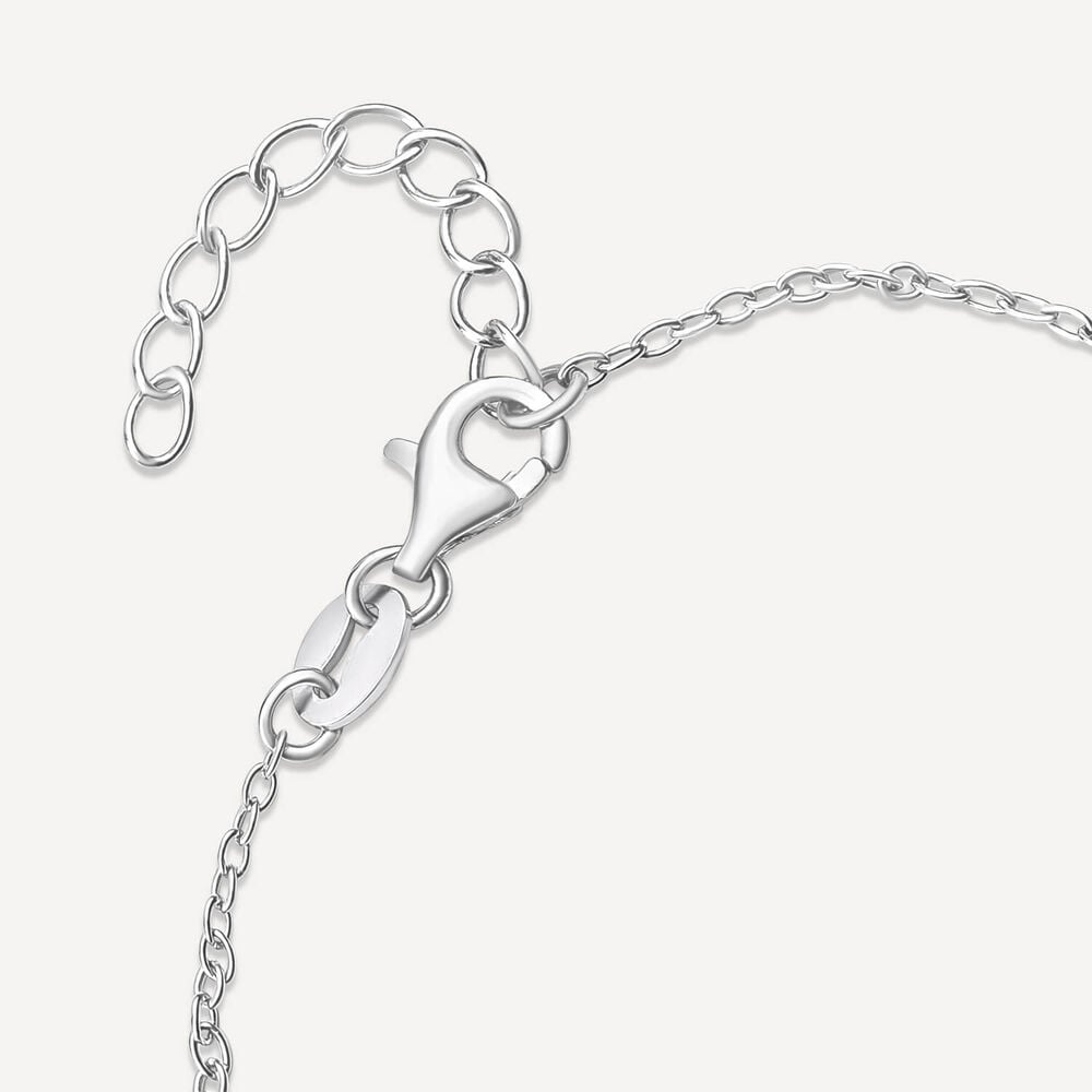 Sterling Silver Cubic Zirconia Infinity Chain Bracelet image number 4