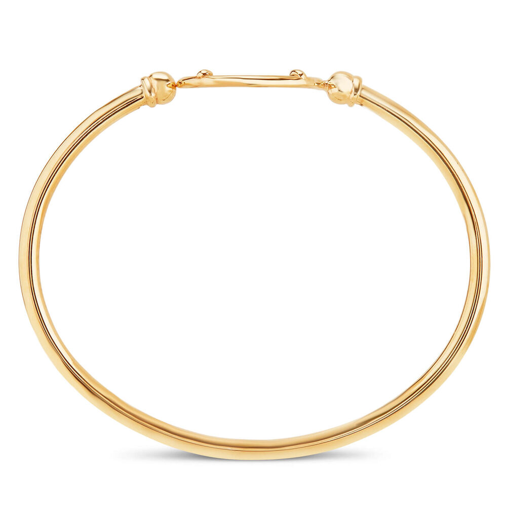 Sterling Silver and Yellow Gold Plated Coin Ladies Bangle image number 5