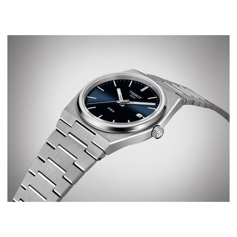 Tissot PRX 40mm Blue Dial Steel Case Bracelet Watch image number 3