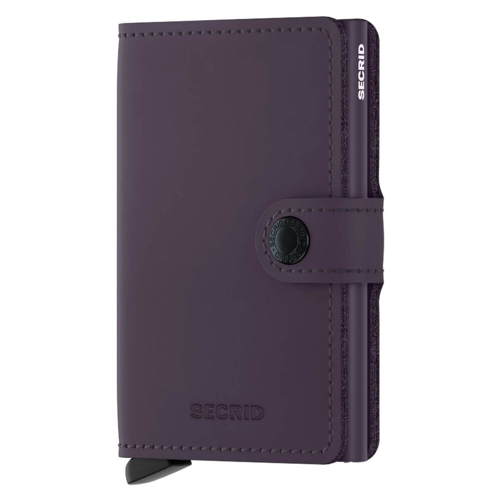Secrid Matte Dark Purple Leather Miniwallet image number 0