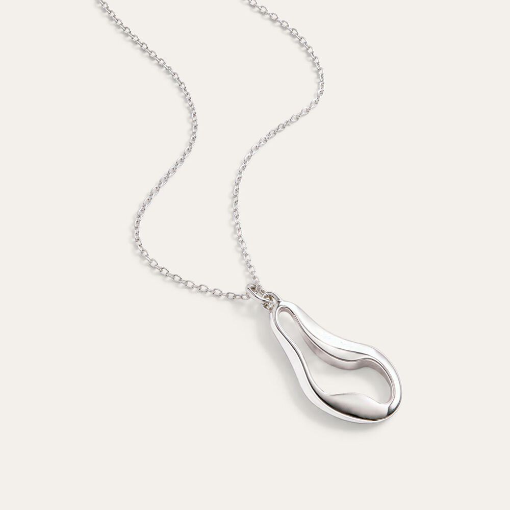 Sterling Silver Open Swirl Centre Pendant
