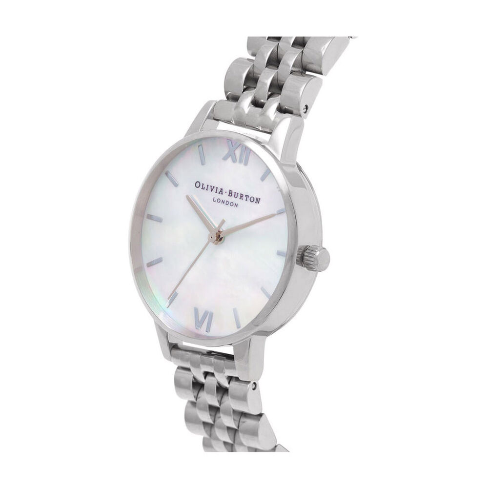 Olivia Burton Mother Of Pearl Silver-Toned Ladies Watch