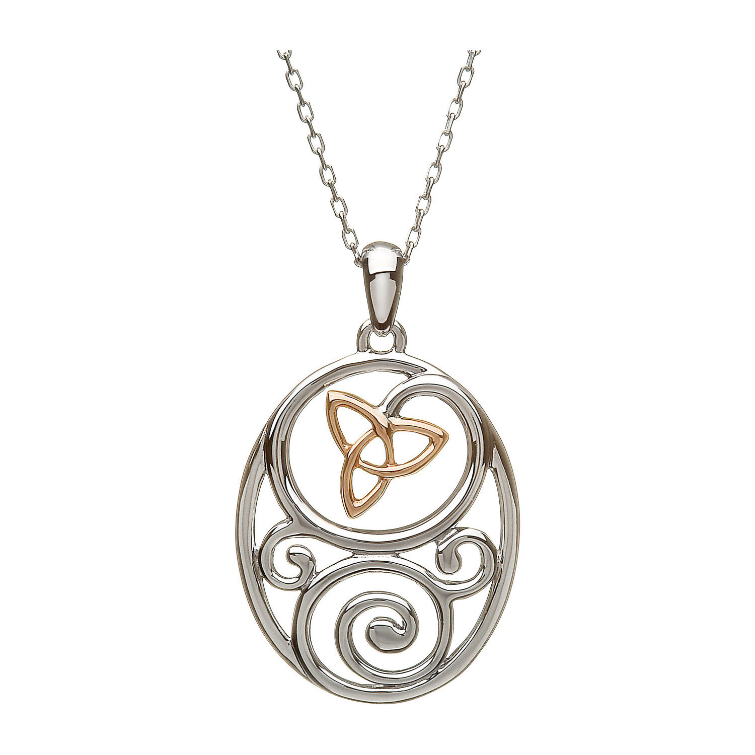 Gold trinity outlet knot necklace