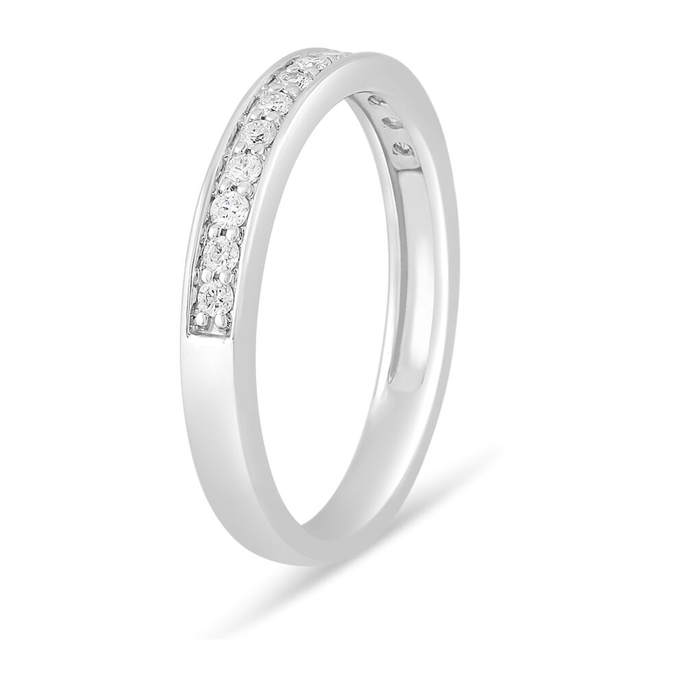 Mystere Ladies' 18ct White Gold 0.21 Carat Diamond 2.7mm Wedding Ring image number 3