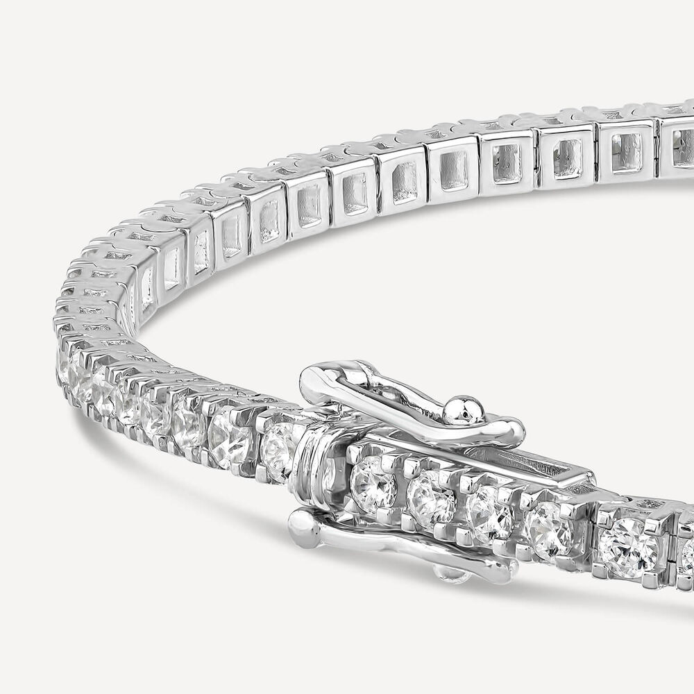 Born 9ct White Gold 3.00ct Lab Grown Diamond Tennis Bracelet image number 2