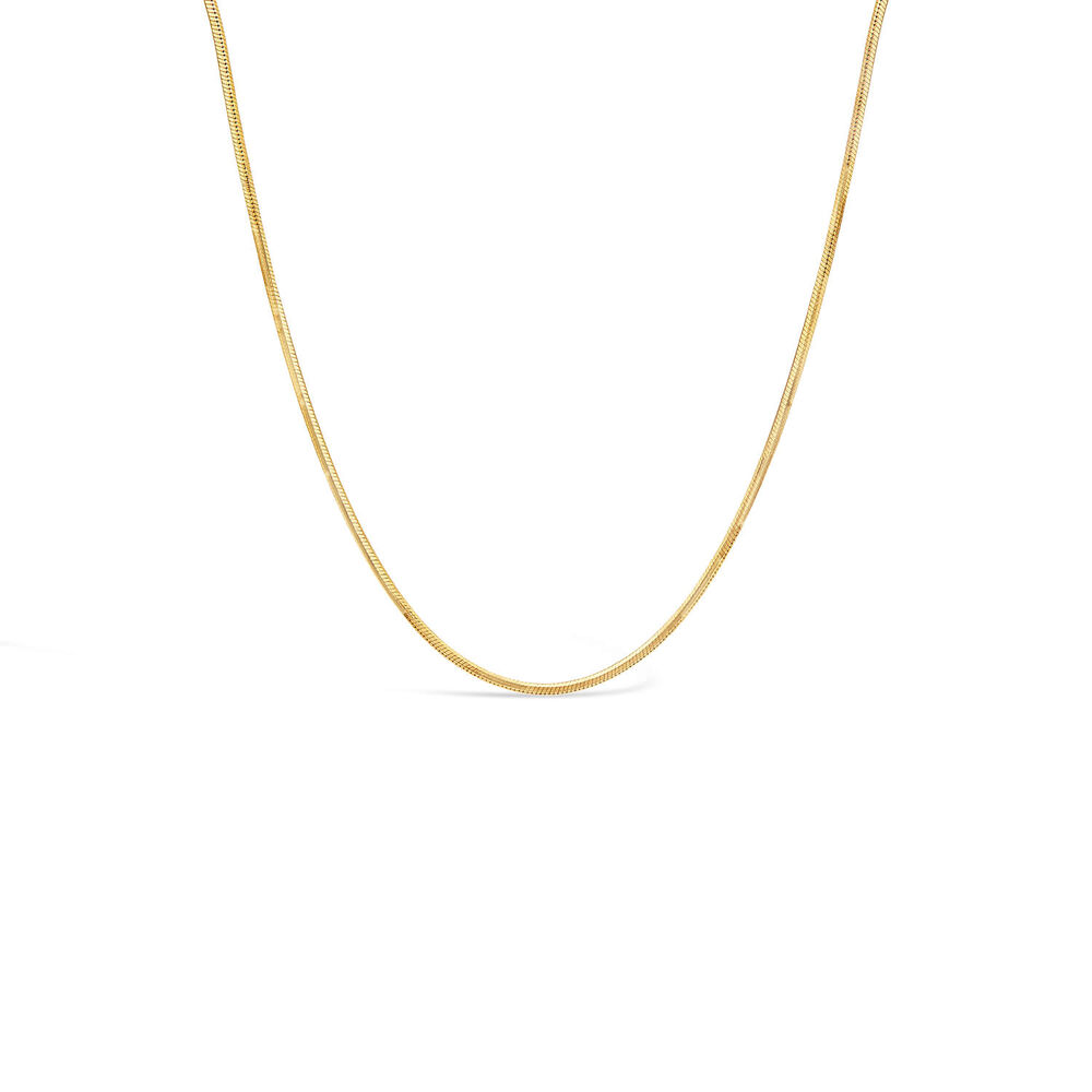 9ct Yellow Gold 16' Shiny Diamond Cut Chain Necklet image number 0
