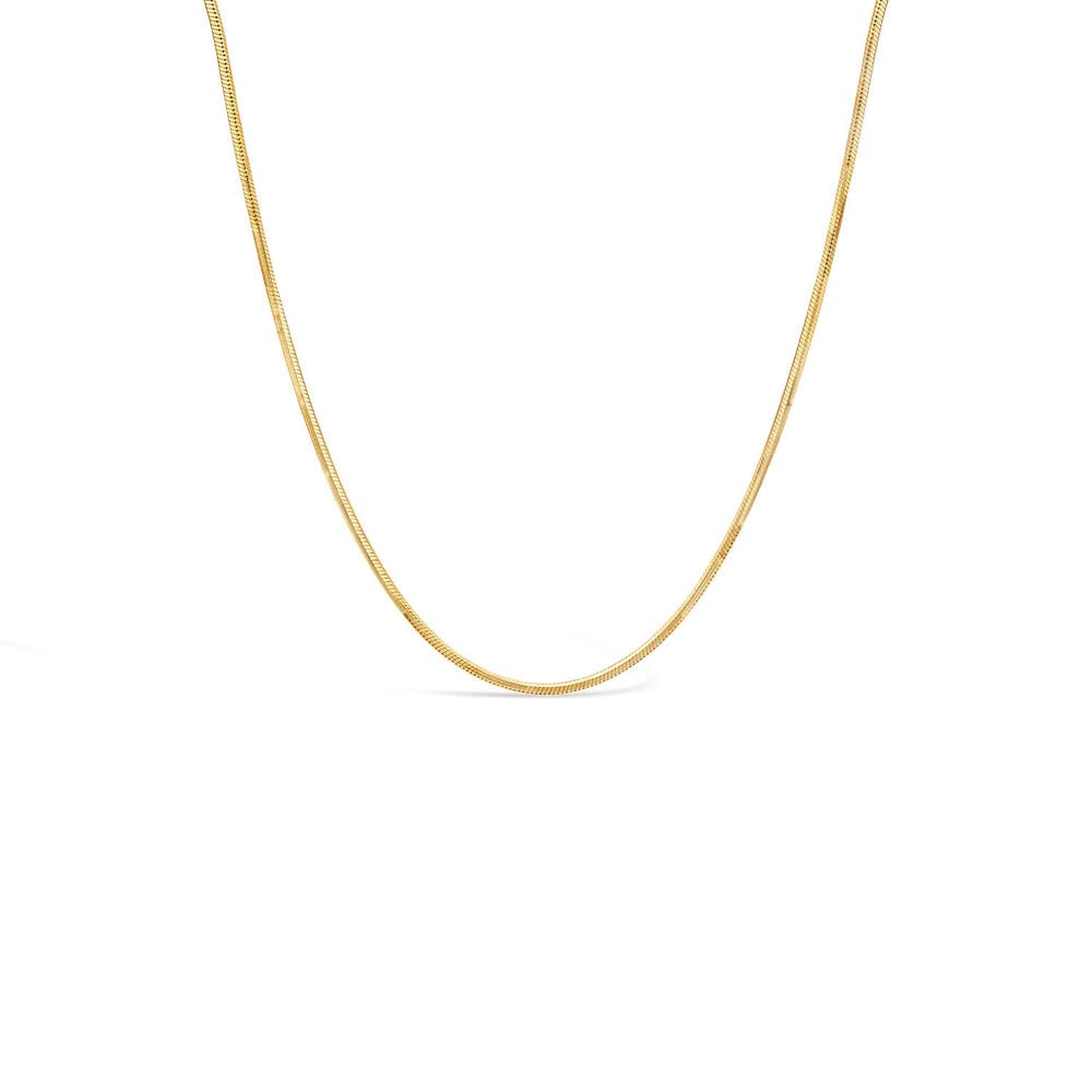 9ct Yellow Gold 16' Shiny Diamond Cut Chain Necklet image number 0