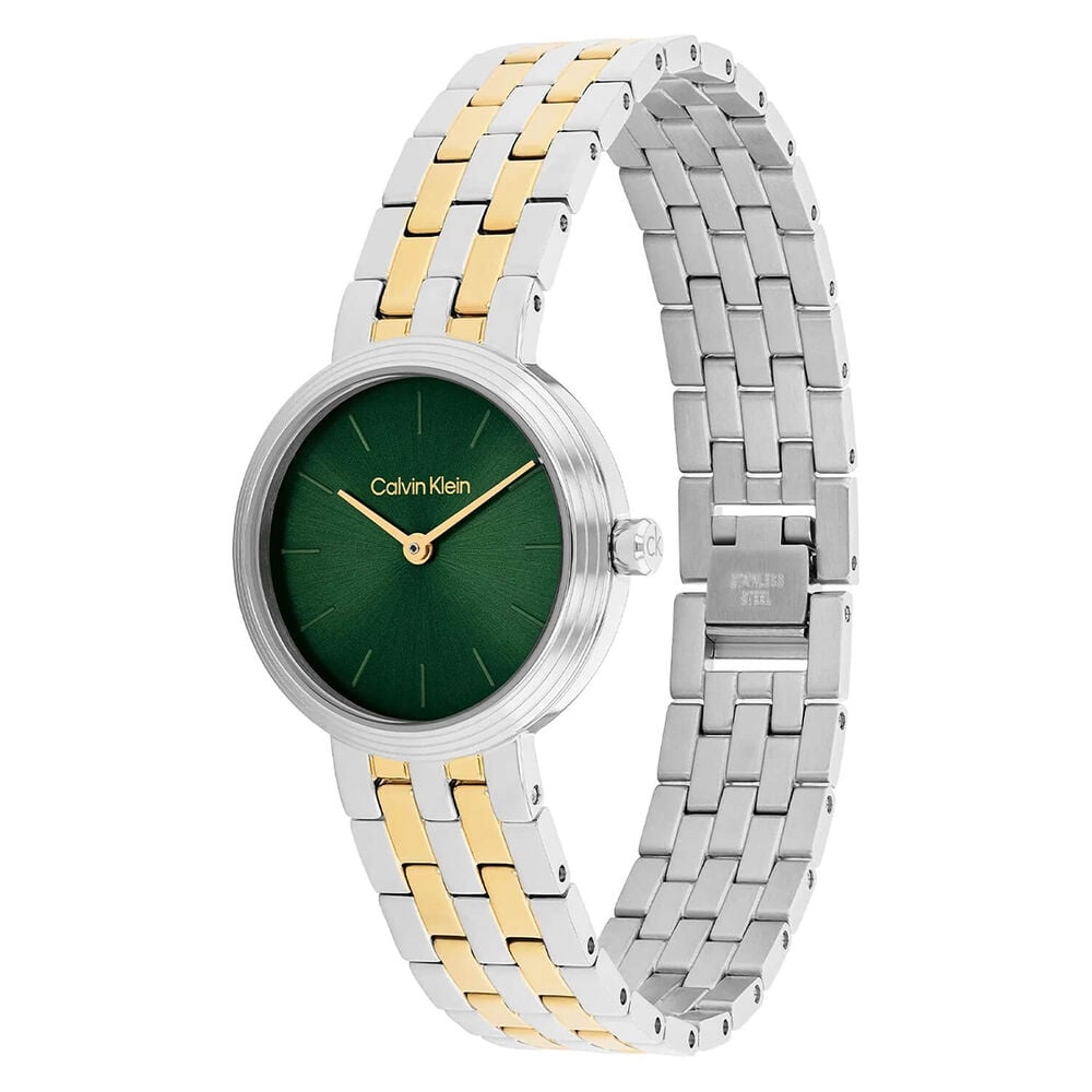 Calvin Klein Forme 26mm Green Dial Two Tone Steel Bracelet Watch