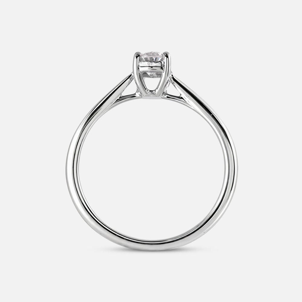 Prism 9ct White Gold 0.50ct Oval Diamond Solitaire Ring